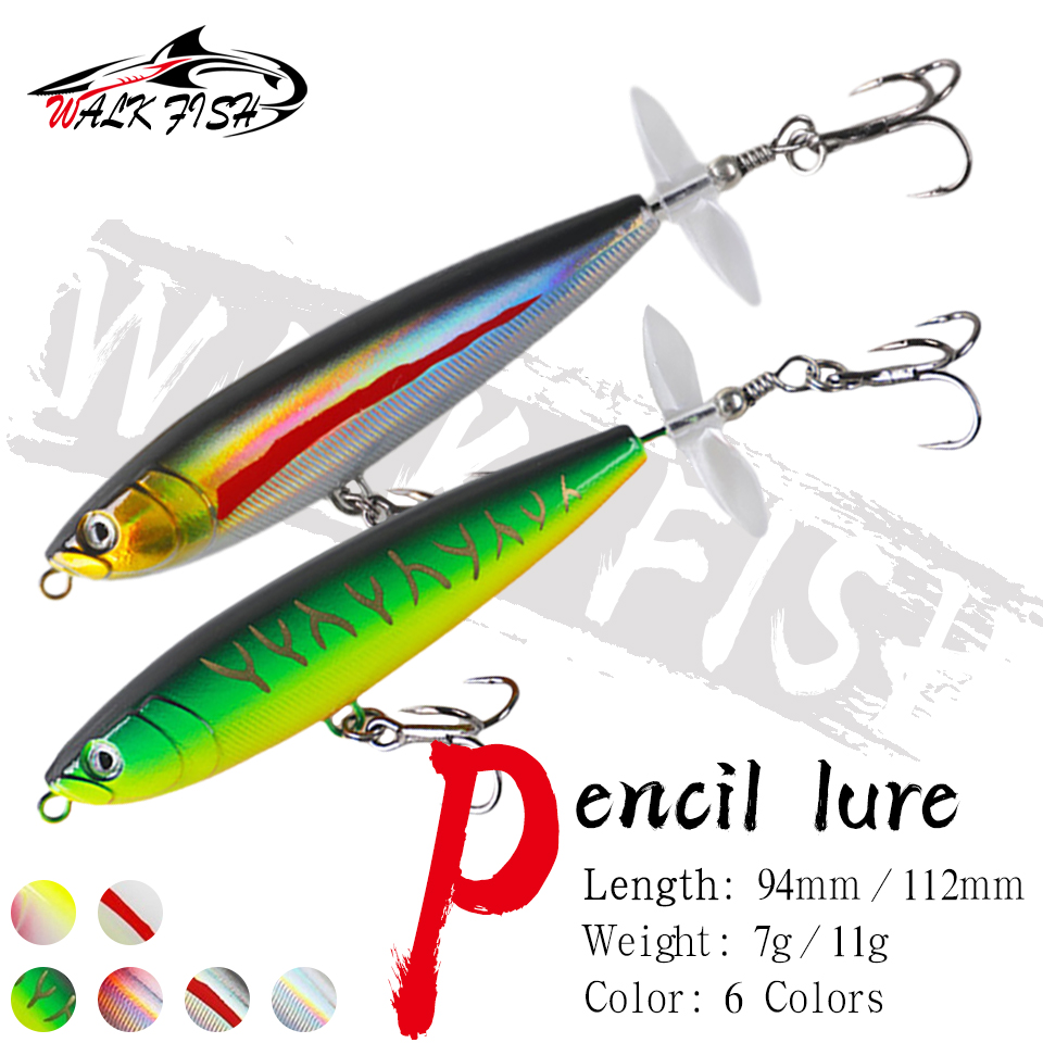Fishing Lure Popper - WALK FISH 7g/11g Leurre Crayon à