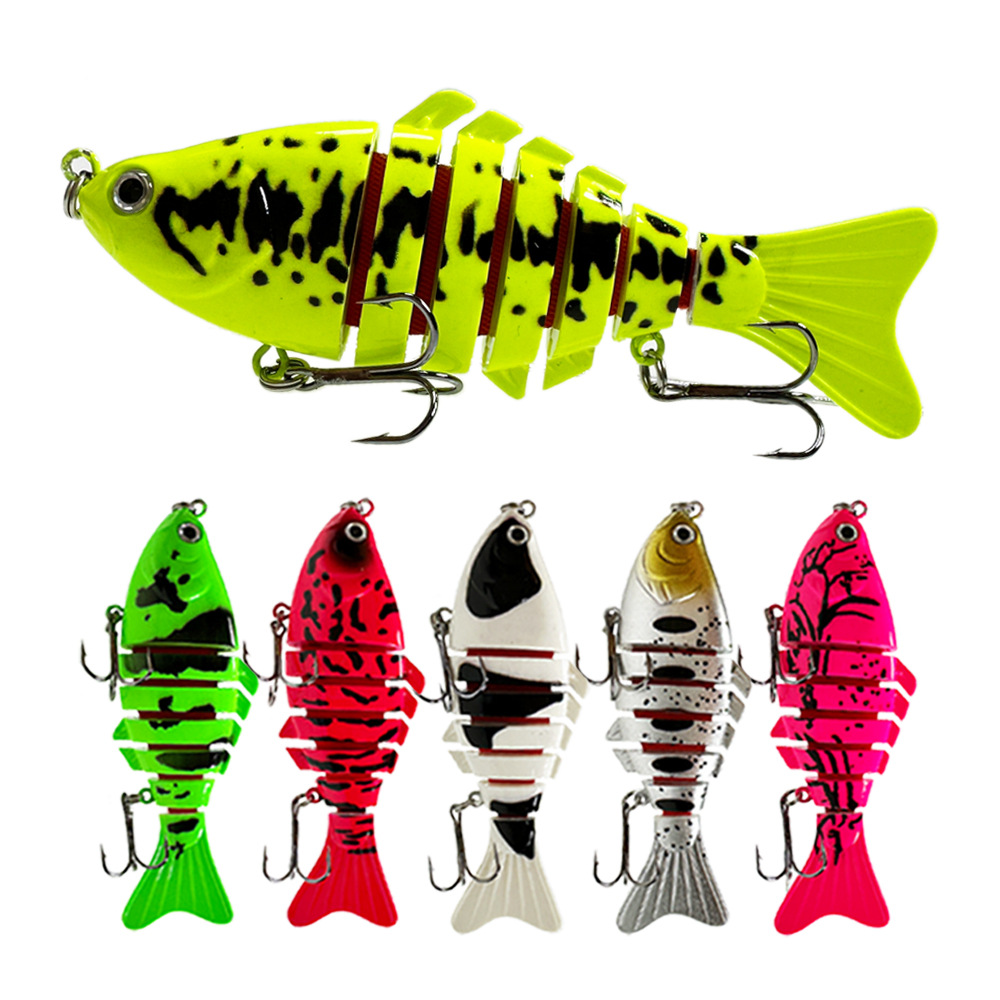 Fishing Lure Popper - Leurre dur multi-segments, 10cm, 15g, hameçon