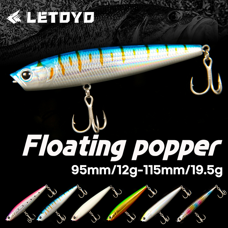 Fishing Lure Popper - LETOYO 12g/19.5g leurre Popper flottant longue
