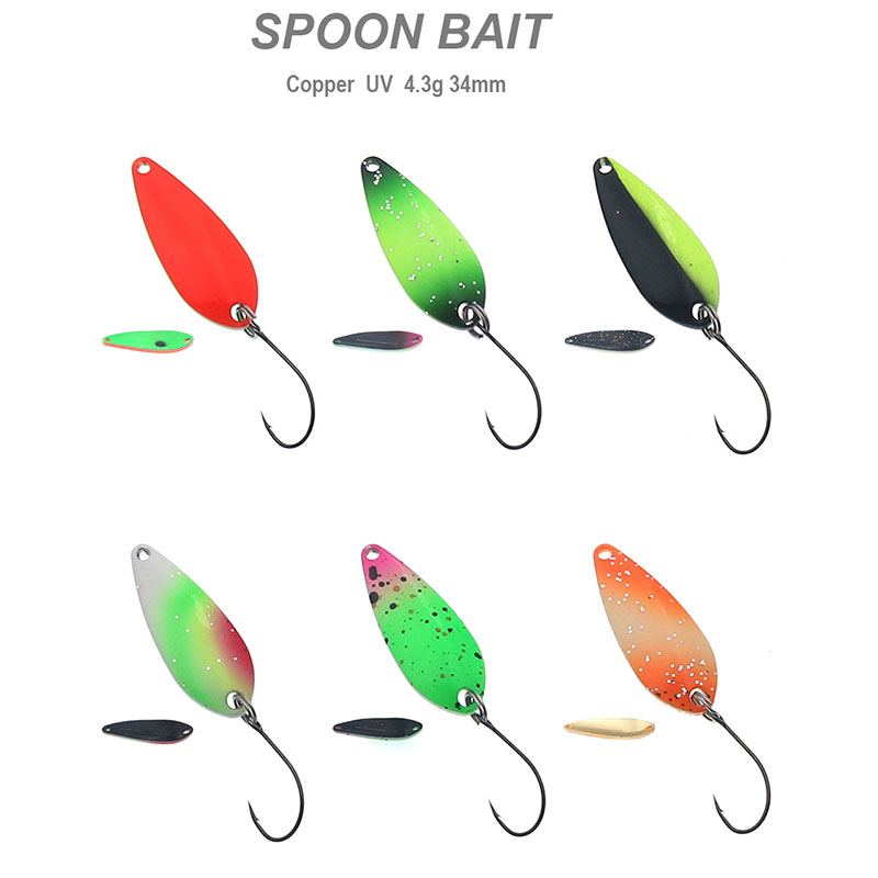 Cuillère de pêche 4.3g 34mm UV - Fishing Lure Spoon avis et prix