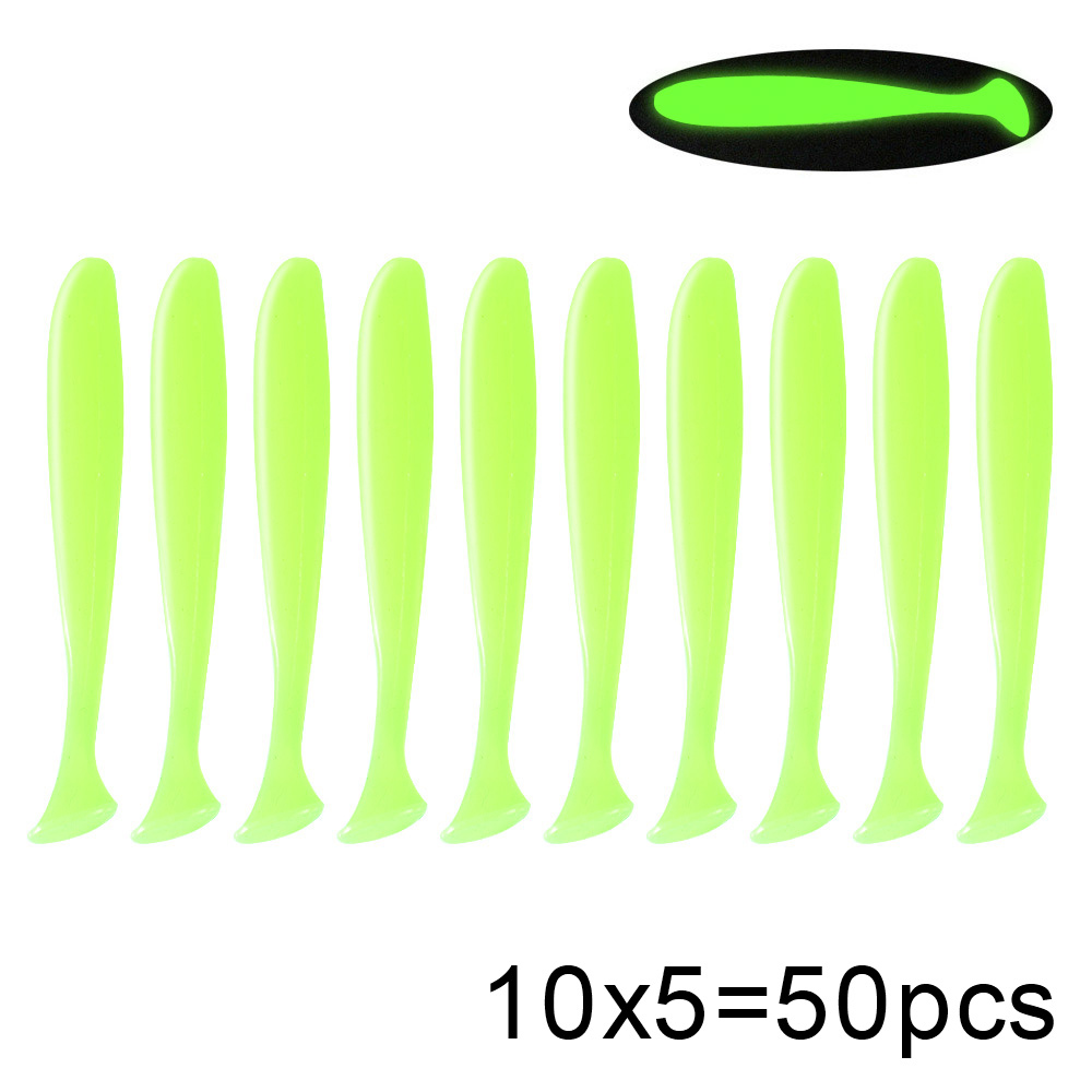 QXO 50 pièces/lot Swimbait leu - Fishing Lure Soft Plastic avis et prix